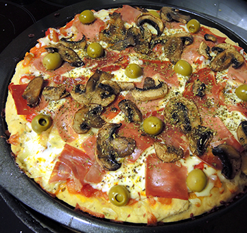 Pizza de champiñones